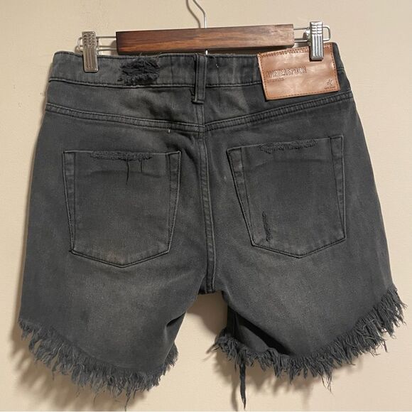One Teaspoon Stevies Jean Shorts Distressed Button Fly- Size 24 - Picture 8 of 11